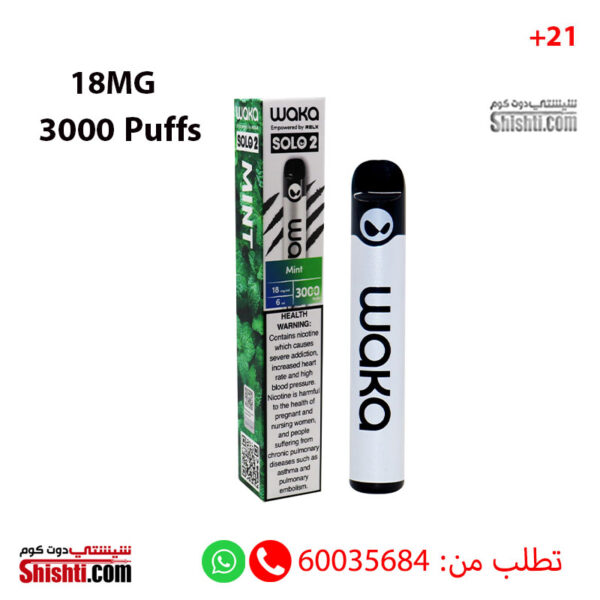 Waka Solo 2 Mint 3000 Puffs 18MG