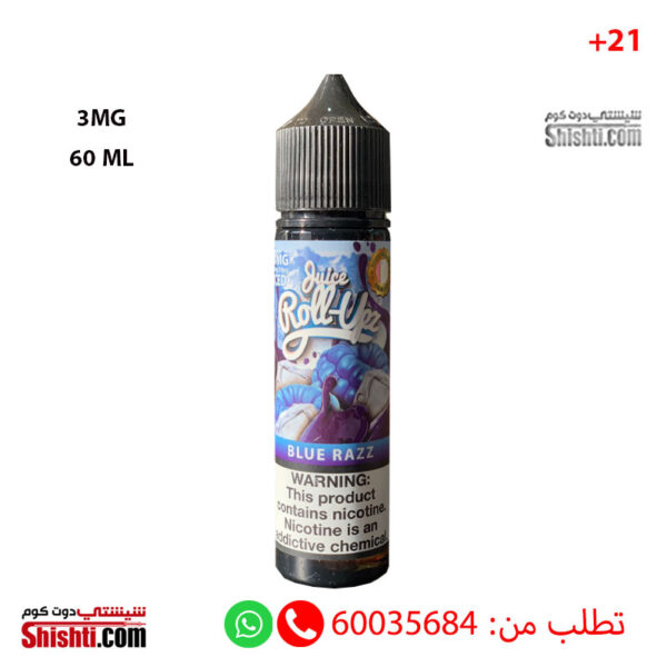 ROLL-UPZ Blue Razz Ice 3MG 60Ml